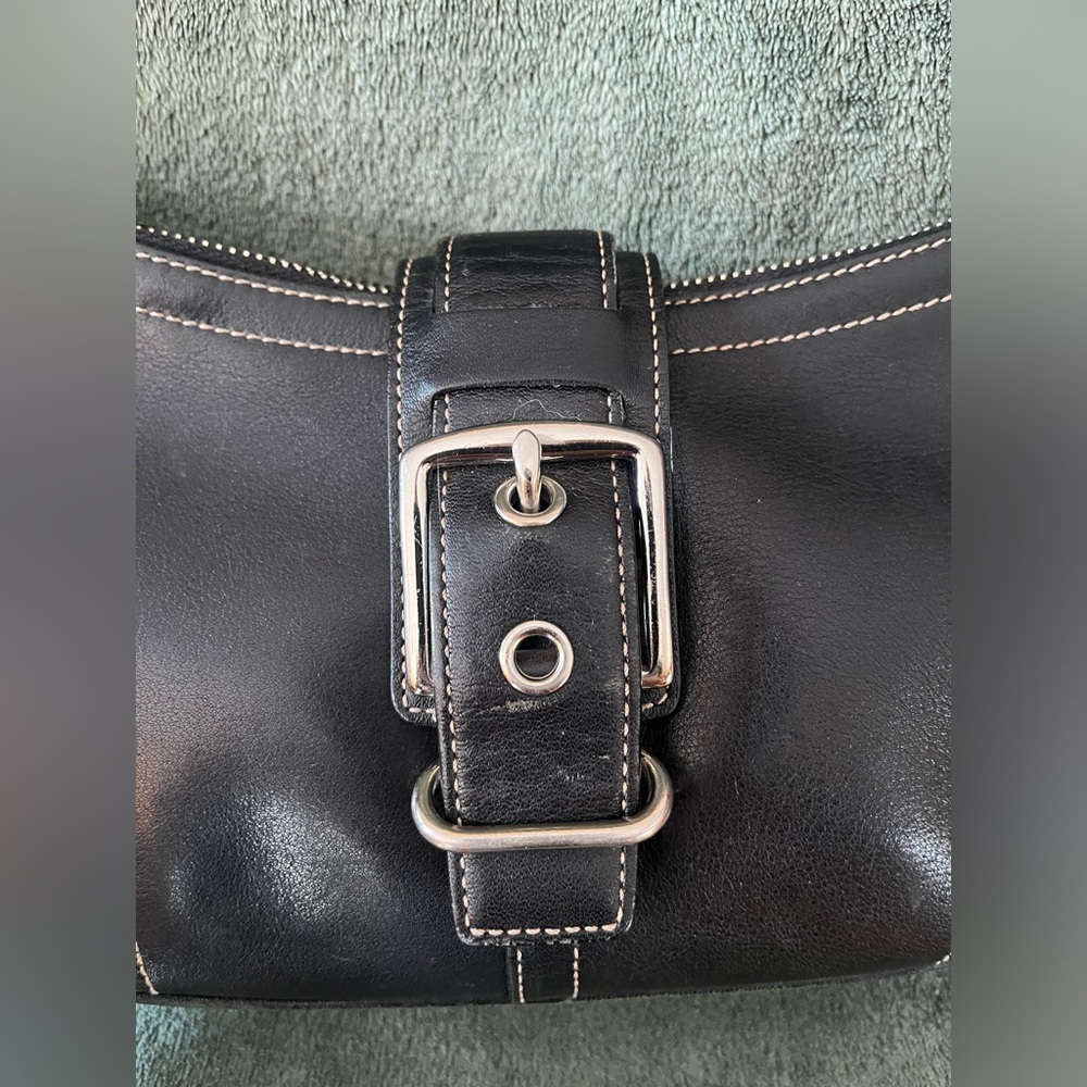 Coach Black Leather Shoulder Bag - Picture 2 of 7